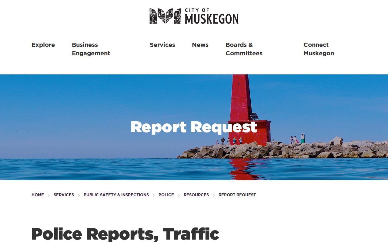 City of Muskegon police report and record request information